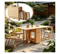 Table Cuisine, Table Pliante Interieur, Tiroirs De Rangement Et roulettes Verrouillables, Tables De Cuisine 4 Personnes, pour Une Cuisines Compacte