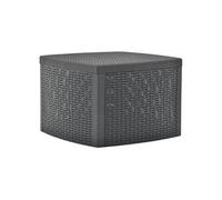 vidaXL Table d'appoint anthracite 54×54×36,5 cm plastique