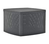 vidaXL Table d'appoint anthracite 54×54×36,5 cm plastique
