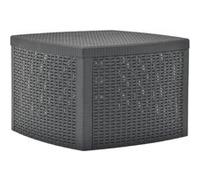 vidaXL Table d'appoint anthracite 54×54×36,5 cm plastique