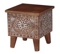 Table d’appoint Carrée en Bois Mangoholz 33 cm Marrakesch Orient Vintage