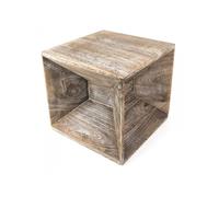 Table d appoint en bois cube gris