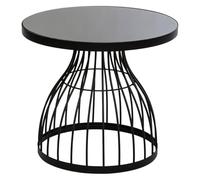 Table d'appoint ""Kushi"" noir D55cm - Atmosphera Créateur d'intérieur