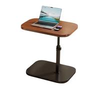 Table d’appoint Foldable Sofa Edge Table Adjustable Height Flip Desktop | Table de chevet réglable, installation facile, en forme de C(Coffee)