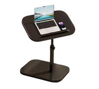 Table d’appoint Foldable Sofa Edge Table Adjustable Height Flip Desktop | Table de chevet réglable, installation facile, en forme de C(Black Flip Desktop)