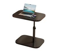 Table d’appoint Foldable Sofa Edge Table Adjustable Height Flip Desktop | Table de chevet réglable, installation facile, en forme de C(Black)