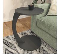 Table d’appoint Holeby ronde à roulettes gris