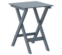Table d’appoint pliable gris bois de peuplier massif
