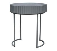 Table d’appoint Rill avec plateau rond 46 x 40 cm gris [en.casa]