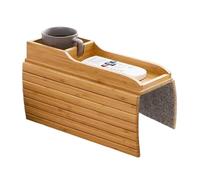 Table d'accoudoir pliable : plateau de support de tasse de canapé, organisateur Caddy | Boire de stockage de téléphone à distance pour le salon, le salon, le fauteuil inclinable, la chambre à coucher,