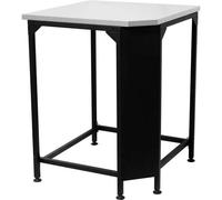 Table D'angle - Cozze - Plan De Travail Inox - Noir Multicolore