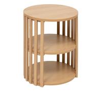Table d'Appoint avec Étagère Slat 48cm Beige