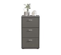 Table d'appoint 3 tiroirs 35x40x62,4 cm décor taupe