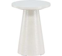 Table d'appoint ø35 cm Lanzo blanc brillant.