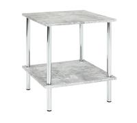 Table d'appoint 39x45 cm en métal gris effet béton - ALMARO
