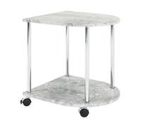 Table d'appoint 42x40x45 cm en métal gris effet béton - ALMARO