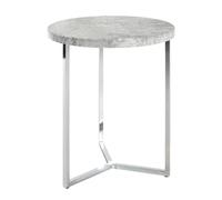 Table d'appoint 45x54 cm en métal gris effet béton - ALMARO
