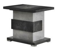 Table d'Appoint à Pied Central Gris Aspect Pierre - HOFFMAN - ALTOBUY Gris G
