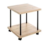 Table d'Appoint à Roulettes Ilona 45cm Naturel & Noir