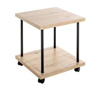 Table d'Appoint à Roulettes Ilona 45cm Naturel & Noir