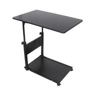 Table d'Appoint à roulettes Réglable 55-80cm - Bout de Canapé Lit avec Plateau, Table de Chevet Hôpital sur roulettes, MDF Acier