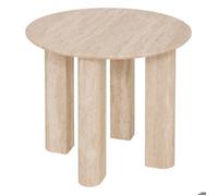 Atmosphera Table d'appoint Anaya MDF effet travertin beige 50,5 x 50,5 cm