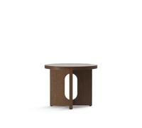 Audo Copenhagen Table d’appoint Androgyne Ø50 cm chêne teinté foncé Plateau de table en chêne teinté foncé