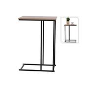 Table d'appoint avec dessus en MDF naturel et noir, table d'accent,,, table de téléphone 445863