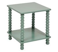 Table d'Appoint Avec Étagère "Chamlo" 45cm Vert Olive