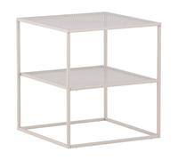 Venture Home Table d'appoint Netz carrée avec étagère 60 cm Beige