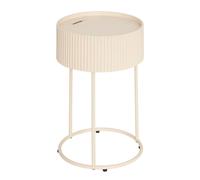 Table à café Juna D33 cm beige Atmosphera