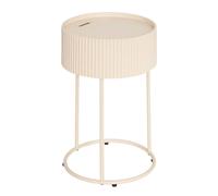 Table d'Appoint Avec Rangement Juna 48cm Beige