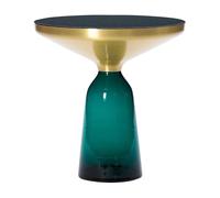 Table d'appoint Bell Side Table laiton H 53cm/Ø 50cm/glass base HxØ 37x22cm