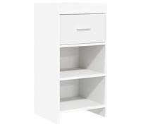 Table d'appoint blanche, dimensions 40 x 36 x 80 cm, en bois d'ingénierie