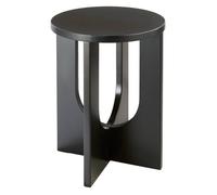 Atmosphera - Table d'appoint Bloom - Noir - D 40 x H 50,5 cm - Piètement croisé