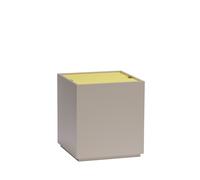 Table D'appoint/boîte de Rangement Vault Gris/ Jaune