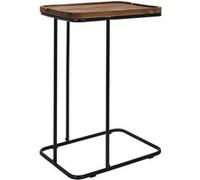 HOME DECO FACTORY, HD0403, Bout de Canape Acacia, Collection Softness, Mobilier, Table Et Bureau, Table d'Appoint - Gigogne, 40x55x30 cm, Marron Noir