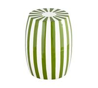 Table d'appoint. bout de canapé. table de chevet acier émaillé. vert et blanc Ø35 x H 46cm - Mizzy