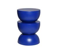 Table d'appoint. bout de canapé. table de chevet en métal. bleu. Coumba. Ø32 x H 46.5cm