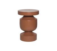 Table d'appoint. bout de canapé. table de chevet en métal coloris terracotta. Alma. Ø30.5 x H 43.5cm