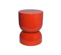 Table d'appoint. bout de canapé. table de chevet en métal effet glossy orange Madi Ø32 x H 42cm