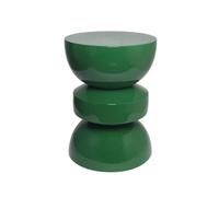 Table d'appoint. bout de canapé. table de chevet en métal effet glossy vert foncé Assa. Ø32 x H 44.5cm