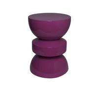 Table d'appoint. bout de canapé. table de chevet en métal effet glossy violet Assa. Ø32 x H 44.5cm