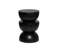 Table d'appoint. bout de canapé. table de chevet en métal. noir. Coumba. Ø32 x H 46.5cm