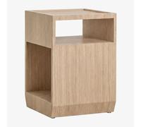 Table d'appoint carrée 35x35 cm en MDF et placage Brisbane Marron Chêne