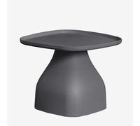 Table d'appoint carrée 50x50 cm en polypropylène Jubarri Gris Graphite ¿38 cm