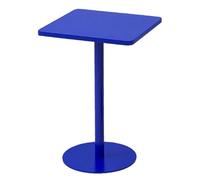 Table d'appoint carrée en fer pour terrasse - Facile à assembler - Pour cafés et magasins de thé au lait - Bleu - 60 x 72 cm / 24x28in - Meuble de jardin élégant et durable