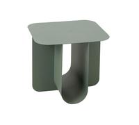 Paris Prix Table d'appoint Reva - Carrée métal 39 cm Vert