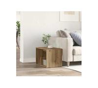 vidaXL Table d'appoint chêne artisanal 59x36x38 cm, bois d'ingénierie
