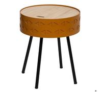 Atmosphera – Table d'appoint coffre Shiro – Jaune moutarde